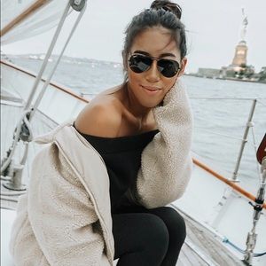 Brandy Melville Teddy/Borg Fuzzy Coat (nearly new)